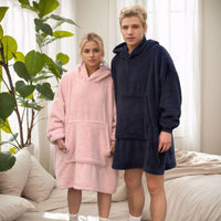 Ciepły Koc Fleece z Kapturem TM